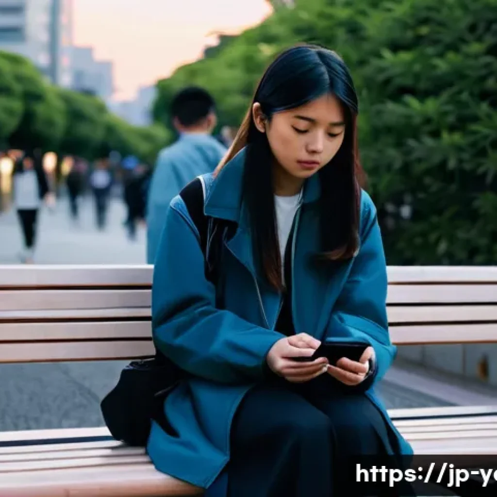 청소년지도사와 청소년 관계 회복 사례 - **"Invisible Walls" and the Digital World:**
    A contemporary Japanese teenager, wearing stylish b...