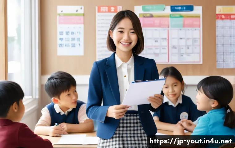 청소년지도사와 국제 자격증 비교 - A confident Japanese youth mentor wearing professional but approachable attire including a neat blaz...