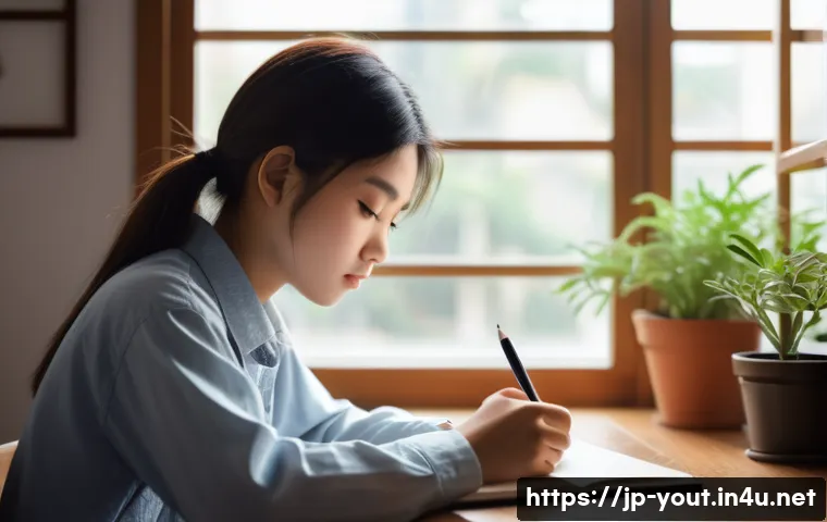 청소년지도사와 청소년의 성격 유형별 접근 - A serene indoor scene featuring a thoughtful, introverted Japanese teenager sitting quietly at a des...