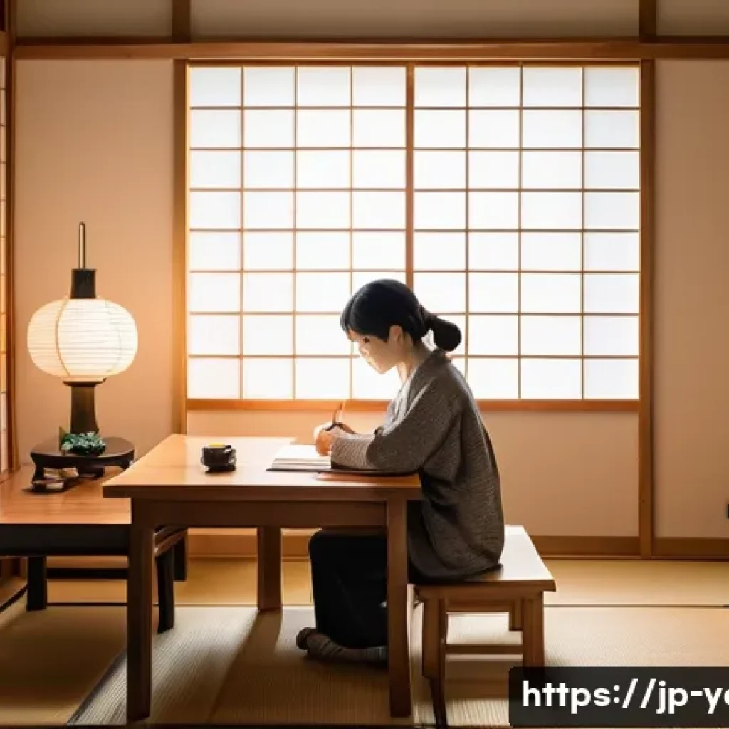 청소년지도사 실기시험 꿀팁 모음 - A modern Japanese study room scene featuring a young adult practicing role-play for a practical exam...