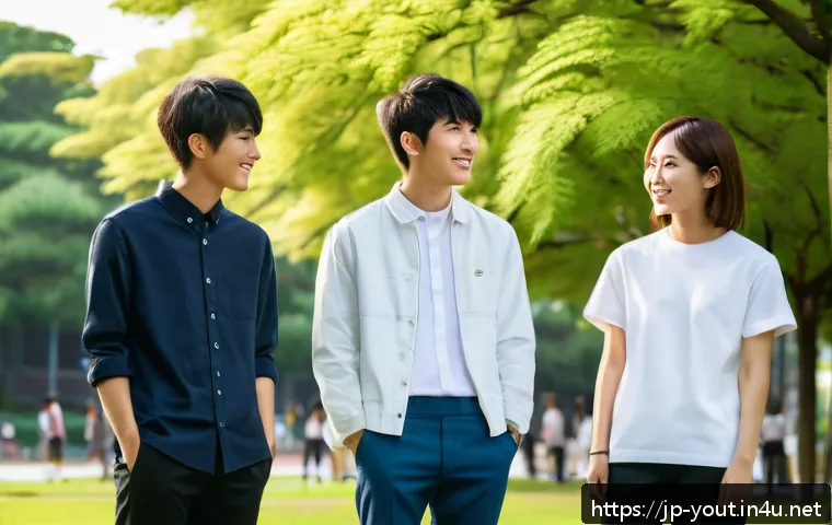 청소년지도사로서의 미래 계획 설정 - A diverse group of Japanese youth leaders engaging in a community workshop outdoors in a modern urba...