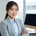 청소년지도사 면접 준비 팁 - A young Japanese professional woman dressed in a neat, modern business outfit suitable for a youth c...