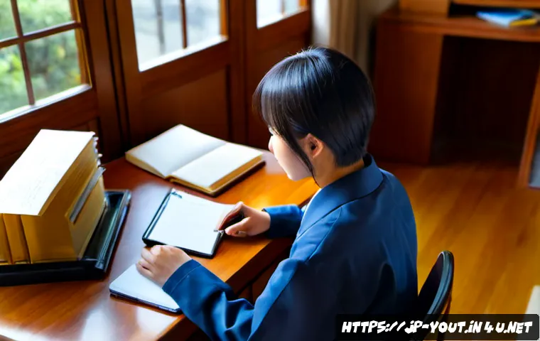 청소년지도사 시험 대비 스터디 팁 - Photorealistic study scene of a Japanese university student preparing for a youth guidance counselor...